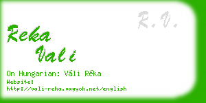 reka vali business card